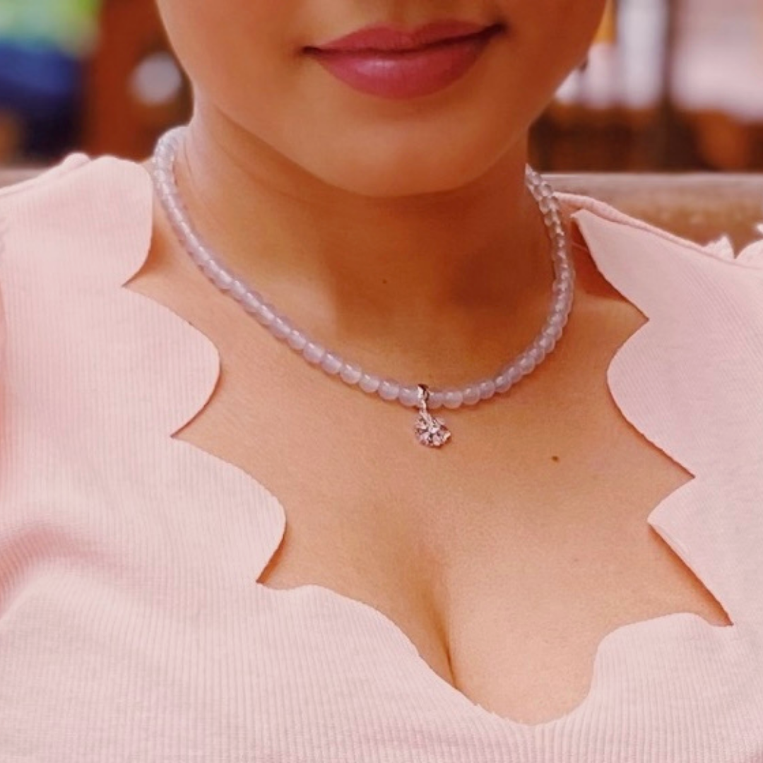 Lavender Clarity Agate Necklace