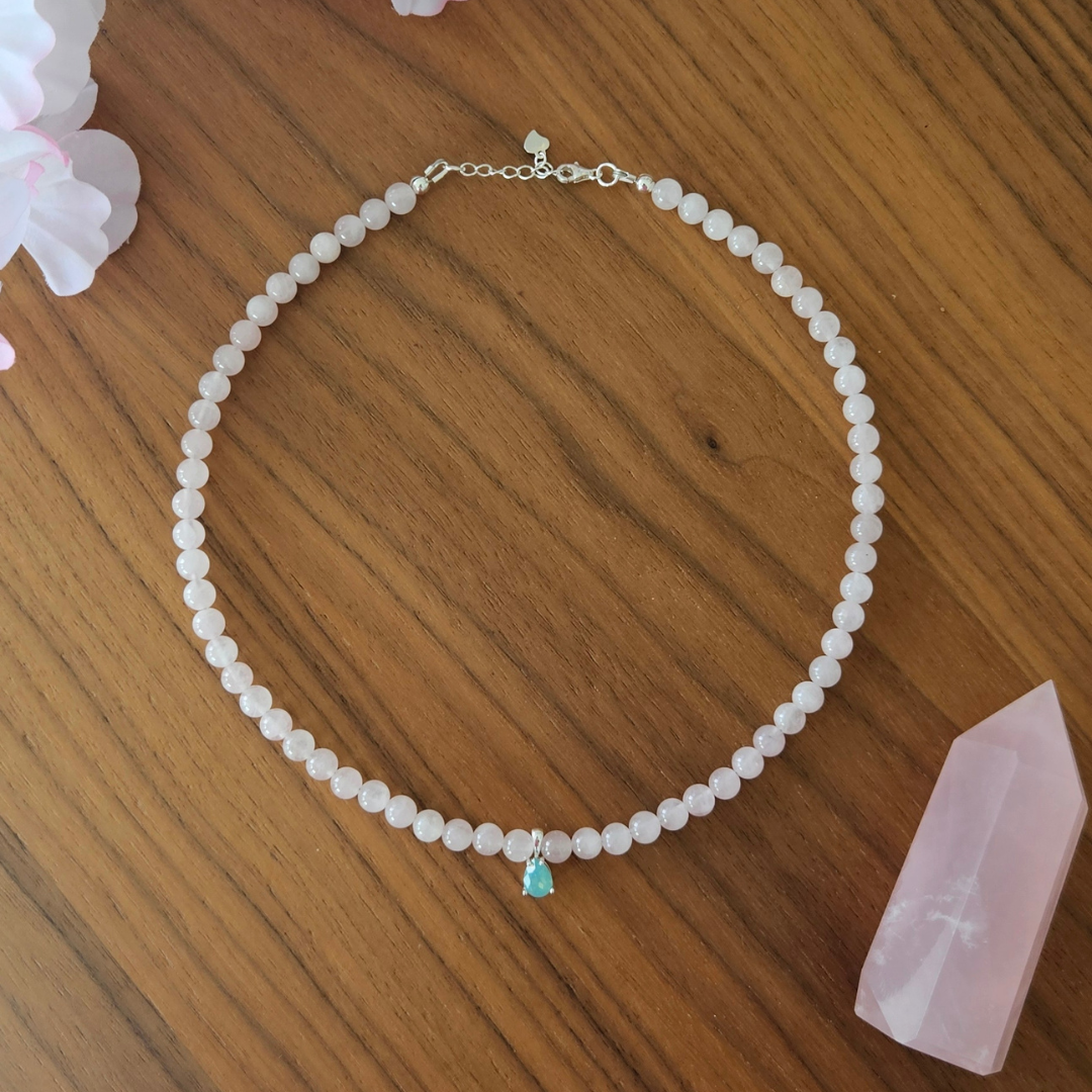 Sweet Maiden Rose Quartz Necklace