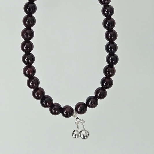 Cherry-ish Yourself Garnet Necklace