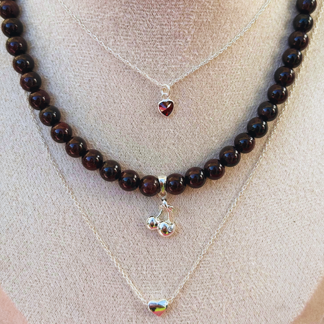 Cherry-ish Yourself Garnet Necklace