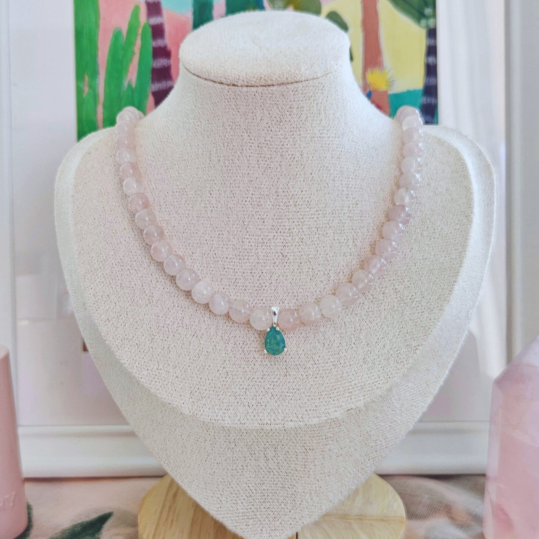 Sweet Maiden Rose Quartz Necklace